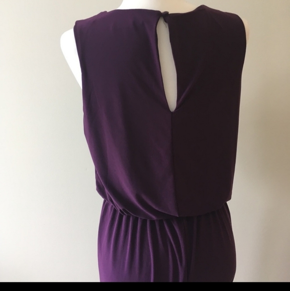 Tiana B purple stretch jumpsuit with bling - Picture 5 of 9